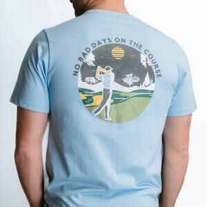 Swannies Golf Men's Blue No Bad Days Crew Neck T-Shirt Size Medium